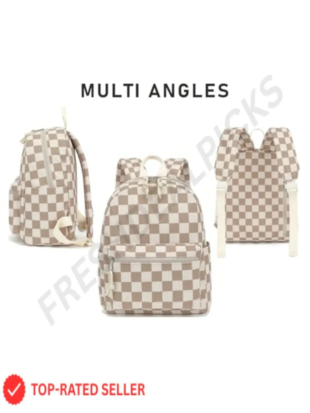 Corduroy Mini Backpack Casual Daypack Women Girls School Travel